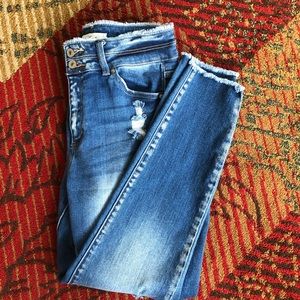 KanCan high rise frayed waist & ankle jeans 9/28